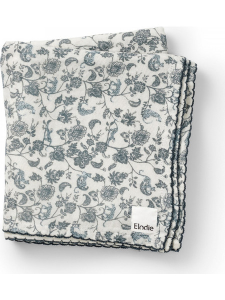 Elodie Details Garden Leo Toile Πάνα Φασκιώματος από Μουσελίνα Λευκή Μπλε 80cm BR79441