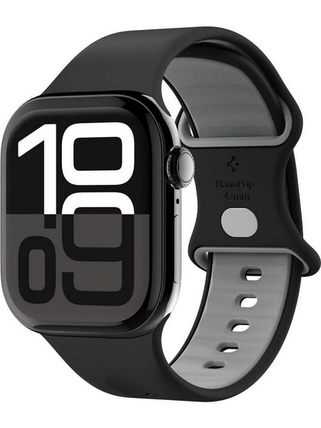 Spigen Nano Pop Λουράκι Σιλικόνης Sesame Black (Apple Watch 38 / 40 / 41 / 42mm)