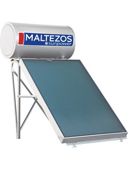 Maltezos Sunpower EM Ηλιακός Θερμοσίφωνας 160lt 2.6m² Glass Διπλής Ενέργειας