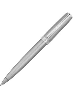 Hugo Boss Gear Brushed Chrome Στυλό Διαρκείας 0.7mm Μαύρο