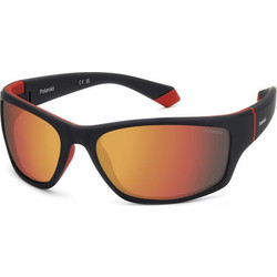 Polaroid Eyewear PLD2135S BLXOZ Ανδρικά Γυαλιά Ηλίου Μάσκα Κοκάλινα Μαύρα με Χρυσό Φακό