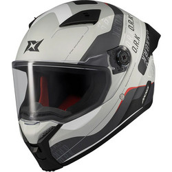 Axxis Fenix Ork C2 Gloss White Grey Κράνος Μηχανής Full Face 1550gr