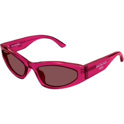 Balenciaga BB0387S 003 Γυναικεία Γυαλιά Ηλίου Cat Eye Κοκάλινα Ροζ με Καφέ Φακό