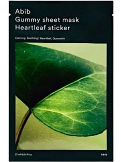 Abib Gummy Heartleaf Sticker Sheet Μάσκα Προσώπου για Ακμή & Ενυδάτωση με Υαλουρονικό 27ml