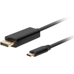 Lanberg Καλώδιο DisplayPort 1.2 to USB-C Male 0.5m Black CA-CMDP-10CU-0005-BK
