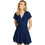 Pepe Jeans Dea Mini Καλοκαιρινό Βραδινό Φόρεμα Κρουαζέ Navy Μπλε PL953686-588