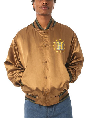Huf Ανδρικό Μπουφάν Χειμωνιάτικο Bomber Χρυσό HUBRO0001