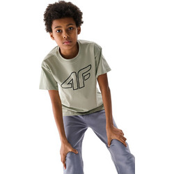 4F Παιδικό T-Shirt Κοντομάνικο Πράσινο Mint 4FJWSS25TTSHM2325-41S