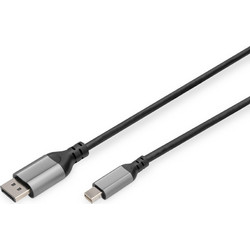 Digitus Καλώδιο Mini DisplayPort 1.4 to DisplayPort Male 2m Black DB-340106-020-S