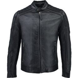 Leather 100 Ανδρικό Μπουφάν Χειμωνιάτικο Δερμάτινο Μαύρο 14-M-DIXON