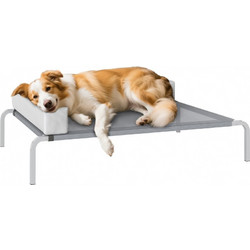 PawHut Υπερυψωμένο Κρεβάτι Σκύλου Γκρι 110x75cm D04-298V00LG