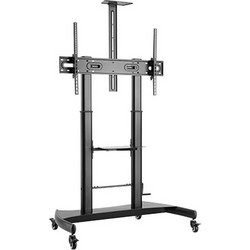 Gembird Height Adjustable Βάση Τηλεόρασης Δαπέδου Περιστρεφόμενη Τροχήλατη 60"-100" έως 100kg