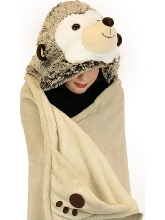 Cozy Noxxiez Παιδική Κουβέρτα Fleece Hedgehog 100x130 Μπεζ