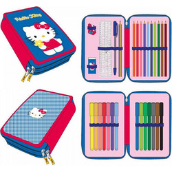Cerda Hello Kitty Κασετίνα Γεμάτη με 2 Θήκες Μπλε