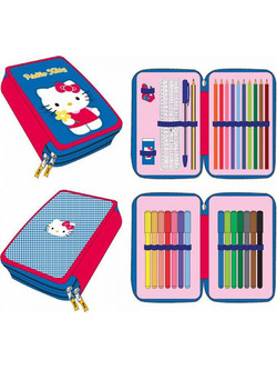 Cerda Hello Kitty Κασετίνα Γεμάτη με 2 Θήκες Μπλε