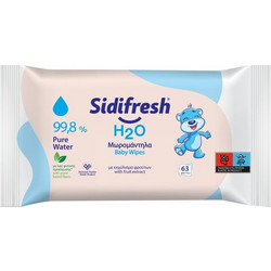 Sidifresh H2O Μωρομάντηλα με Νερό 63τμχ
