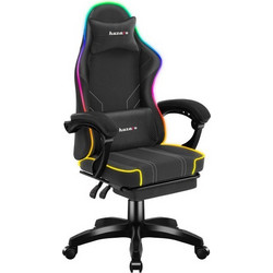 Huzaro Force 3.7 Καρέκλα Gaming Δερματίνης με RGB Μαύρη