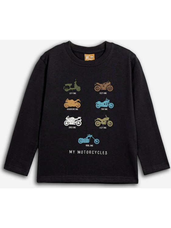 Funky Παιδικό T-Shirt Μακρυμάνικο Ανθρακί 226-306122-1
