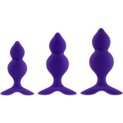 Feelztoys Bibi Twin Πρωκτικές Σφήνες Μωβ 3τμχ