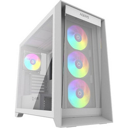 Aqirys XO-1 White Gaming Midi Tower Κουτί Υπολογιστή RGB με Πλαϊνό Παράθυρο