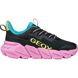 Geox Flexyper Παιδικά Sneakers Μαύρα Ροζ J55N5A0T99JC9240
