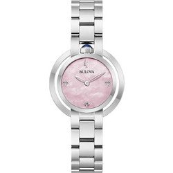 Bulova Γυναικείο Ρολόι με Ασημί Μεταλλικό Μπρασελέ 96L338