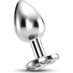 Crushious Bijou Medium Πρωκτική Σφήνα Diamond Plug 8cm Ασημί
