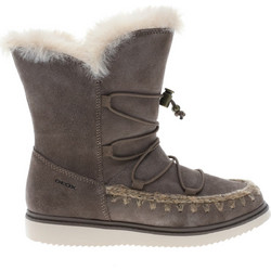 Geox Παιδικές Μπότες Ανθρακί Suede με Φερμουάρ Σκρατς & Γούνα J944FB 00022 C9006