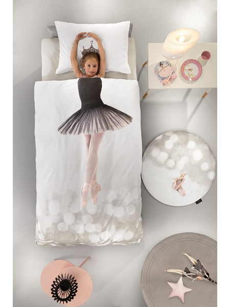 Saint Clair Ballet Σετ Παιδική Παπλωματοθήκη Μονή Βαμβακερή 160x225 Λευκή