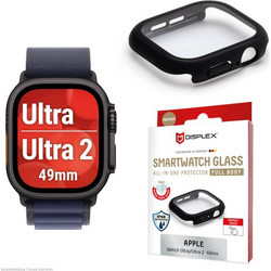 Displex Full Body Πλαστική Θήκη με Προστασία Οθόνης για Apple Watch Ultra 49mm Μαύρη