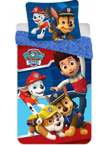 Paw Patrol Σετ Παιδική Παπλωματοθήκη Μονή Microfiber 140x200 Μπλε