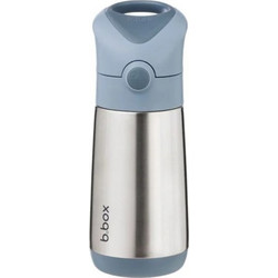 B.Box Chill Out Παιδικό Παγούρι Ανοξείδωτο BPA Free με Καλαμάκι Ασημί Γαλάζιο 350ml