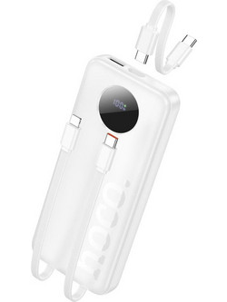 Hoco J132 Sabio Power Bank 10000mAh 22.5W με Θύρα USB-A & Θύρα USB-C Quick Charge 3.0 & Power Delivery White