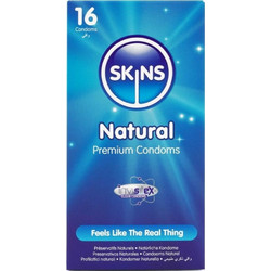 Skins Natural Προφυλακτικά Λεπτά με Λιπαντικό 16τμχ