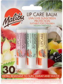Malibu Malibu Lip Care Lip Balm SPF30 3x5gr