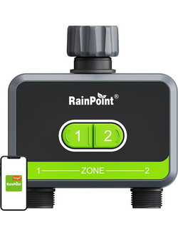 RainPoint HTV210B Προγραμματιστής Ποτίσματος Μπαταρίας 2 Εξόδων