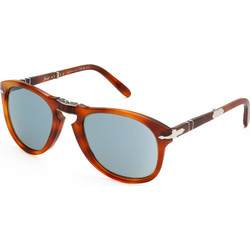 Persol PO0714SM S96/565421 Ανδρικά Γυαλιά Ηλίου Aviator Κοκάλινα Καφέ με Μαύρο Φακό