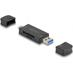 DeLOCK 91020 Card Reader OTG USB-C & USB-A 3.2 Gen 1 για SD / microSD
