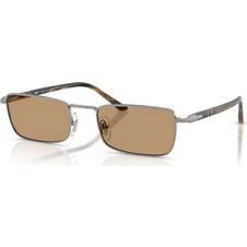 Persol PO1025S 513/53 Ανδρικά Γυαλιά Ηλίου Τετράγωνα Μεταλλικά Ασημί με Καφέ Φακό
