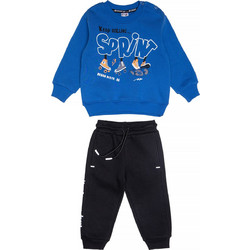 Sprint Παιδικό Σετ Φόρμας Royal Blue Μαύρο 252-1021-303