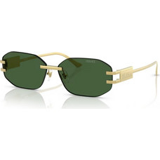 Versace VE2274 100271 Ανδρικά Γυαλιά Ηλίου Πολυγωνικά Μεταλλικά Χρυσά με Πράσινο Φακό