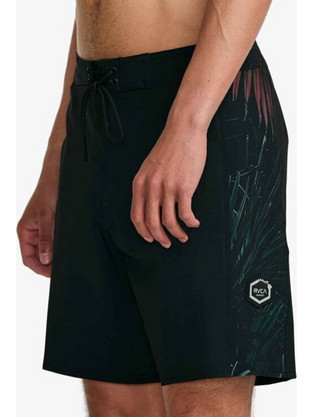 RVCA Hawaii Ανδρικό Μαγιό Βερμούδα με Σχέδια Μαύρο A081509