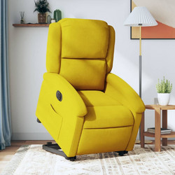 vidaXL Πολυθρόνα Relax Ανακλινόμενη Βελούδινη Κίτρινη 3204329