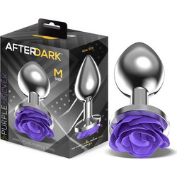 LateToBed Afterdark Rose Medium Πρωκτική Σφήνα Ασημί Μωβ AD-563