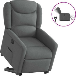 vidaXL Πολυθρόνα Relax με Υποπόδιο Ανακλινόμενη Ανθρακί 3303215