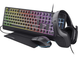 Trust GXT 792 Σετ Gaming Πληκτρολόγιο RGB Black