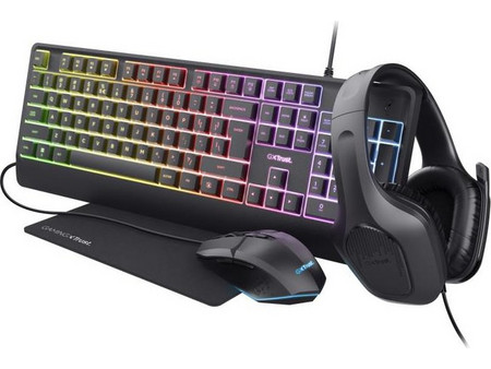Trust GXT 792 Σετ Gaming Πληκτρολόγιο RGB Black