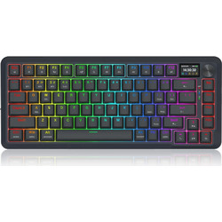 Redragon Flekact K708 Pro Ασύρματο Μηχανικό Gaming Πληκτρολόγιο TenKeyLess RGB Black