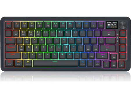 Redragon Flekact K708 Pro Ασύρματο Μηχανικό Gaming Πληκτρολόγιο TenKeyLess RGB Black