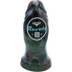 Kiotos Green Revolut Green Army 07 Medium Dildo με Βεντούζα 18.5cm Καφέ Πράσινο